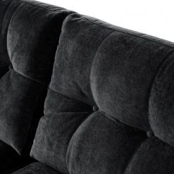 Loftscape Ecksofa Goodluck - Samt Saidy: Anthrazit - Ottomane davorstehend rechts -Wohnzimmermöbel boutique en ligne 1000315492 220112 17423100283 DETAILS P000000001000315492