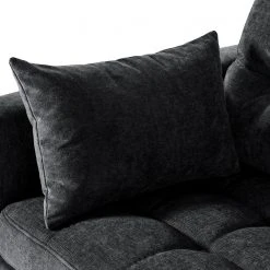 Loftscape Ecksofa Goodluck - Samt Saidy: Anthrazit - Ottomane davorstehend rechts -Wohnzimmermöbel boutique en ligne 1000315492 220112 17423100316 DETAILS P000000001000315492