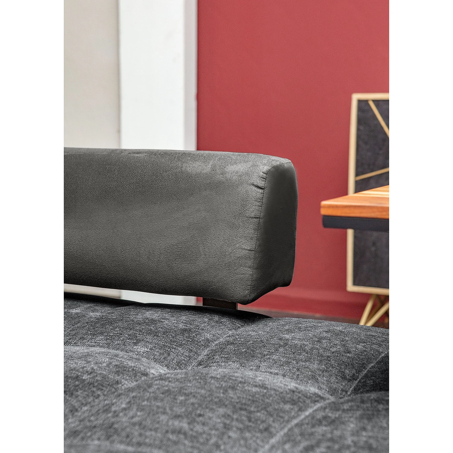 Loftscape Ecksofsa Sorsele - Microfaser Mila: Anthrazit - Ottomane davorstehend links 5 Loftscape Ecksofsa Sorsele - Microfaser Mila: Anthrazit - Ottomane davorstehend links – Bild 5