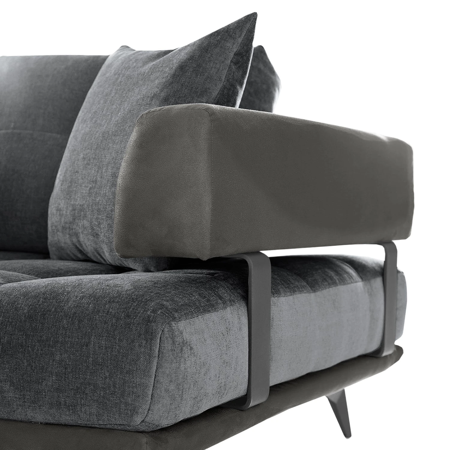 Loftscape Ecksofsa Sorsele - Microfaser Mila: Anthrazit - Ottomane davorstehend links 7 Loftscape Ecksofsa Sorsele - Microfaser Mila: Anthrazit - Ottomane davorstehend links – Bild 7