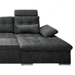 Fredriks Wohnlandschaft Puntiro III - Microfaser Salvo: Anthrazit - Longchair davorstehend rechts / Ottomane links - Mit Schlaffunktion -Wohnzimmermöbel boutique en ligne 1000315701 220728 110 DETAILS P000000001000315701