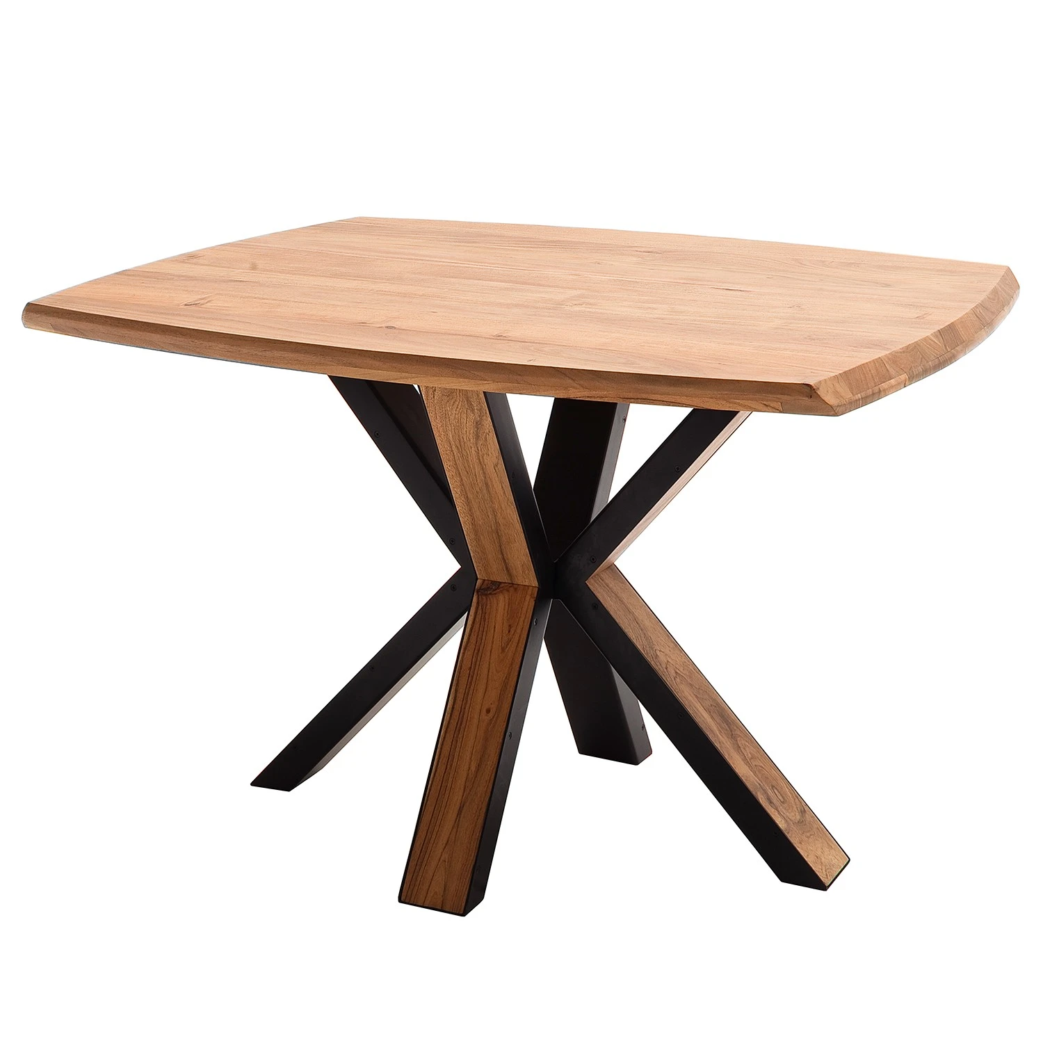 Red Living Esstisch Kansas - Akazie massiv / Metall - Akazie / Schwarz & Akazie 1 Red Living Esstisch Kansas - Akazie massiv / Metall - Akazie / Schwarz & Akazie