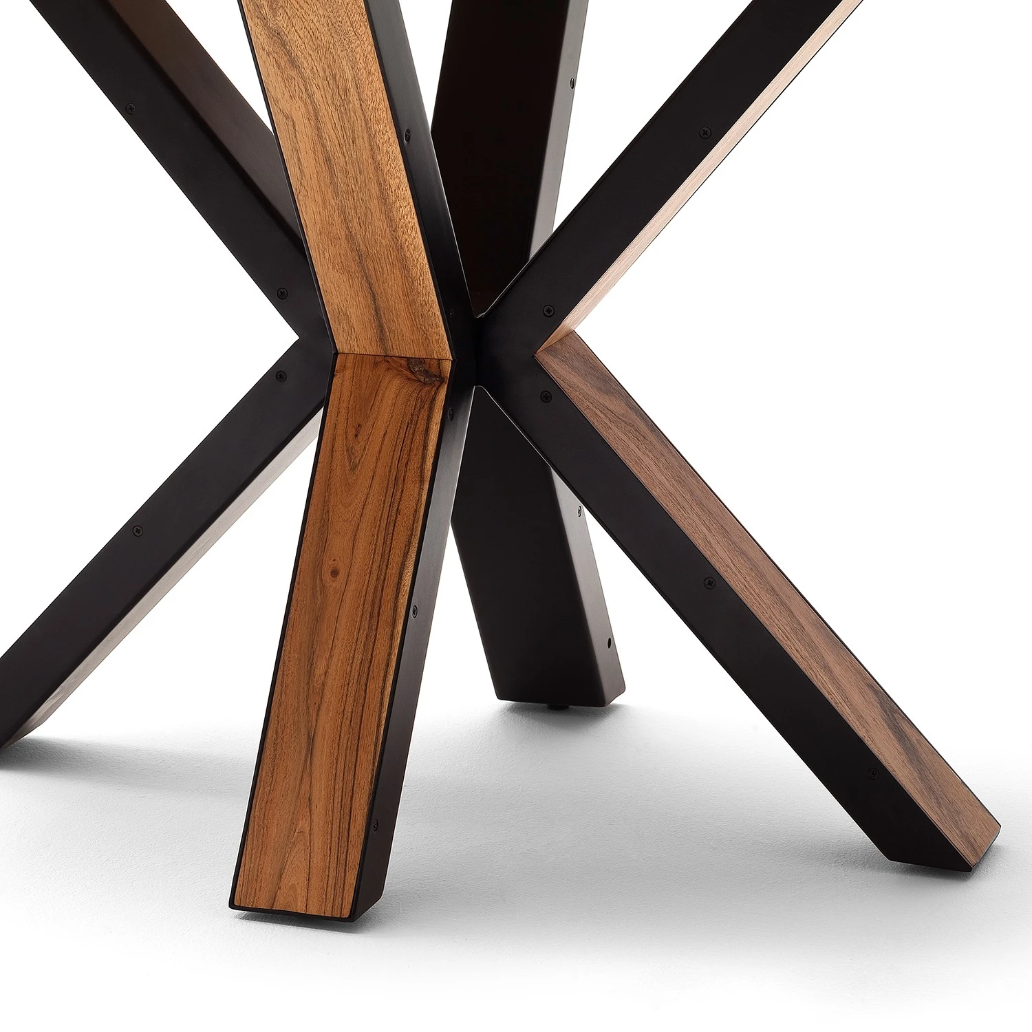 Red Living Esstisch Kansas - Akazie massiv / Metall - Akazie / Schwarz & Akazie 5 Red Living Esstisch Kansas - Akazie massiv / Metall - Akazie / Schwarz & Akazie – Bild 5