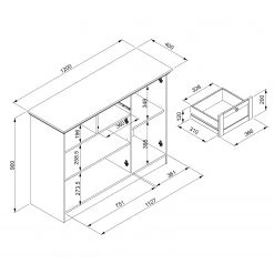 Norrwood Kommode Woodland I - Anthrazit -Wohnzimmermöbel boutique en ligne 1000316615 211221 114545000593 SKETCH DETAILS P000000001000316615 sketch