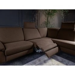 ADA trendline Ecksofa Nando - Flachgewebe - Braun - Longchair davorstehend rechts - Elektrisch verstellbar: 2 Motoren mit Kabel -Wohnzimmermöbel boutique en ligne 1000316739 220303 080 DETAILS P000000001000316739