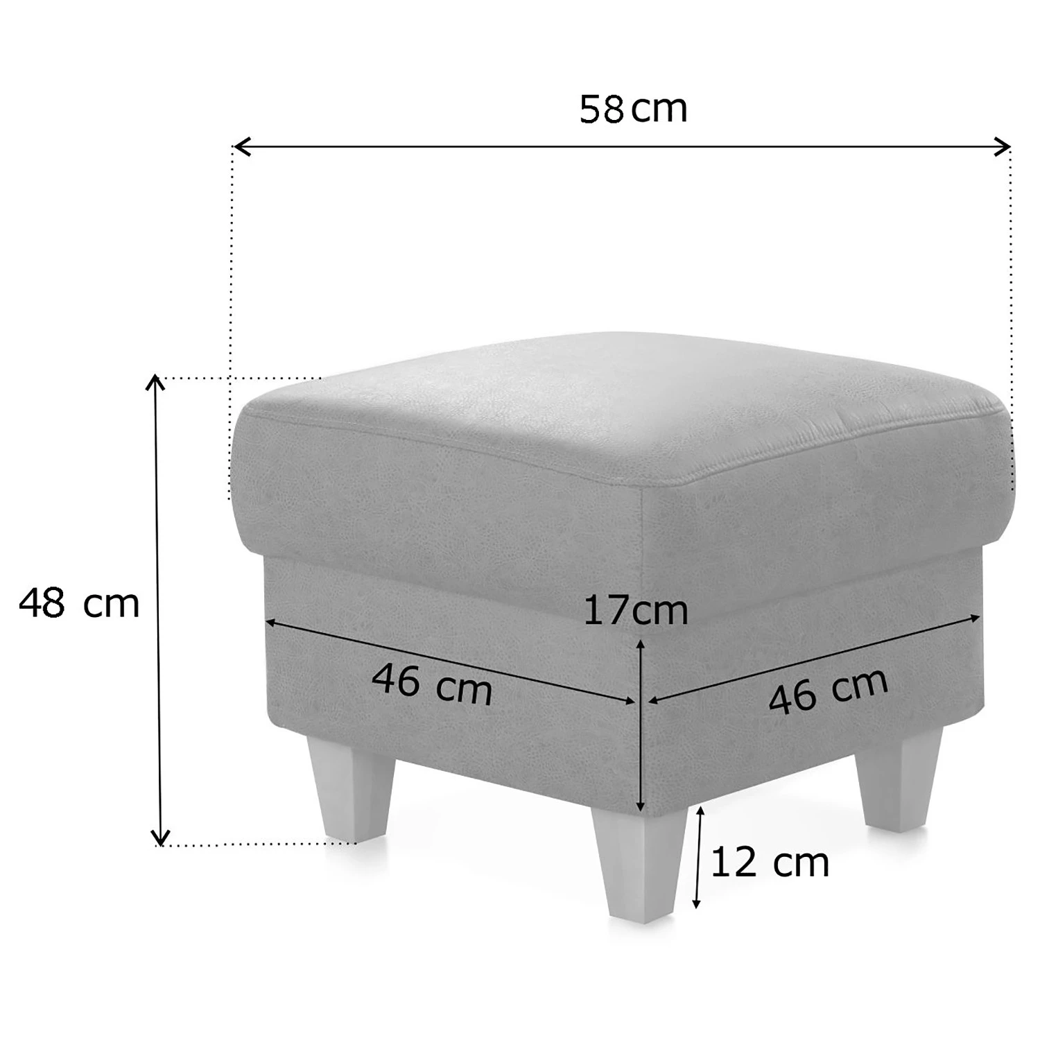 Loftscape Polsterhcoker Corvus - Microfaser Alais: Platin 8 Loftscape Polsterhcoker Corvus - Microfaser Alais: Platin – Bild 8