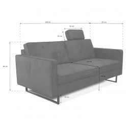 Loftscape Sofa Godow (2-Sitzer) - Microfaser Flavie: Dunkelbraun -Wohnzimmermöbel boutique en ligne 1000317060 220120 11543500824 SKETCH DETAILS P000000001000317060 sketch
