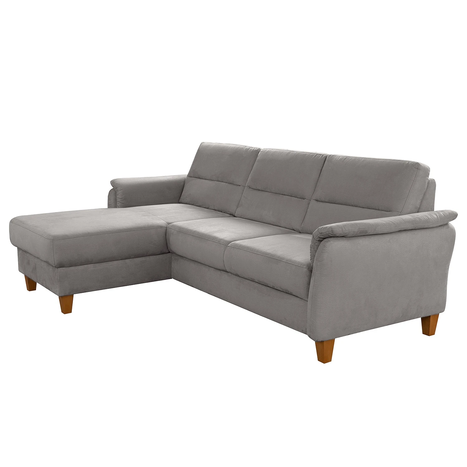 Loftscape Ecksofa Corvus - Microfaser Alais: Platin - Longchair davorstehend links - Mit Schlaffunktion 1 Loftscape Ecksofa Corvus - Microfaser Alais: Platin - Longchair davorstehend links - Mit Schlaffunktion