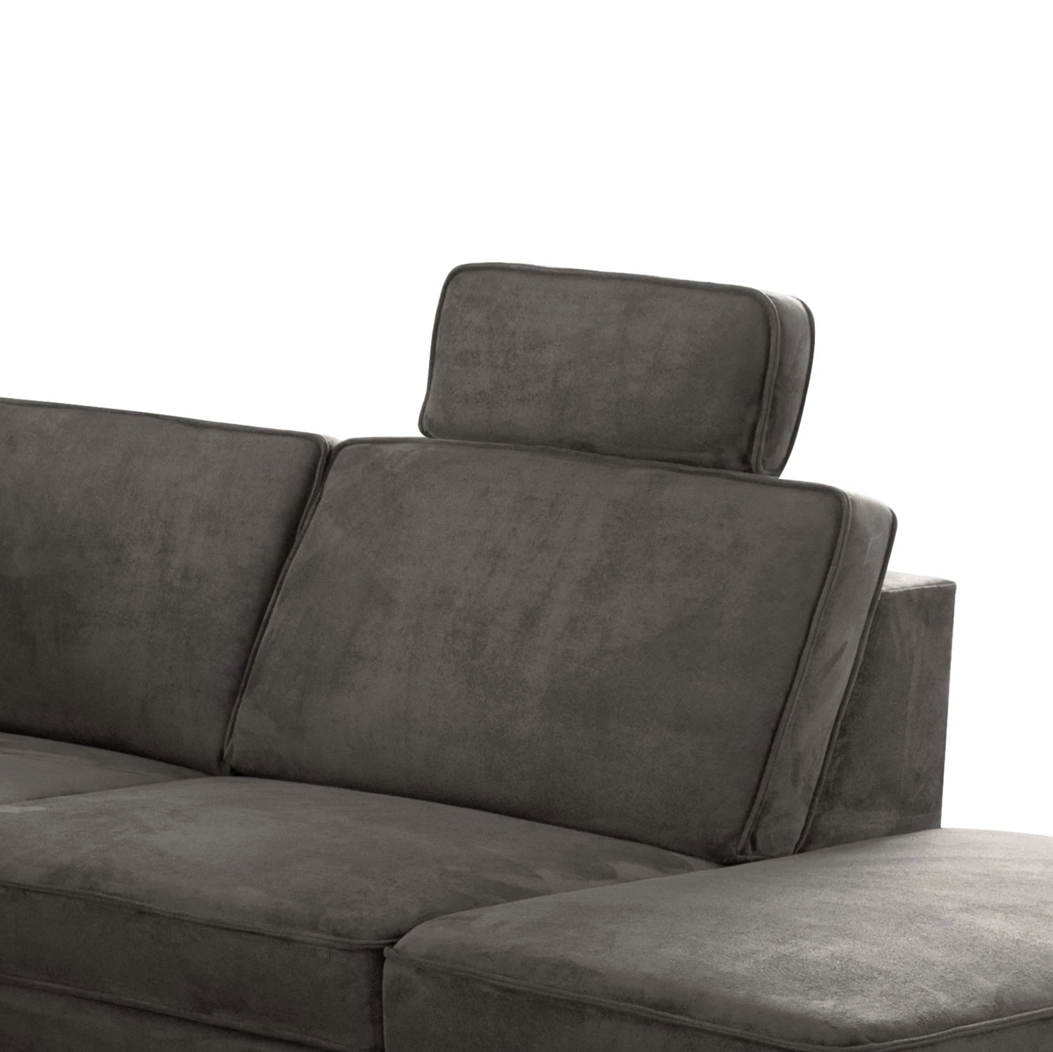 Eckosfoa Godow I - Microfaser Flavie: Grau - Ottomane davorstehend rechts 5 Eckosfoa Godow I - Microfaser Flavie: Grau - Ottomane davorstehend rechts – Bild 5