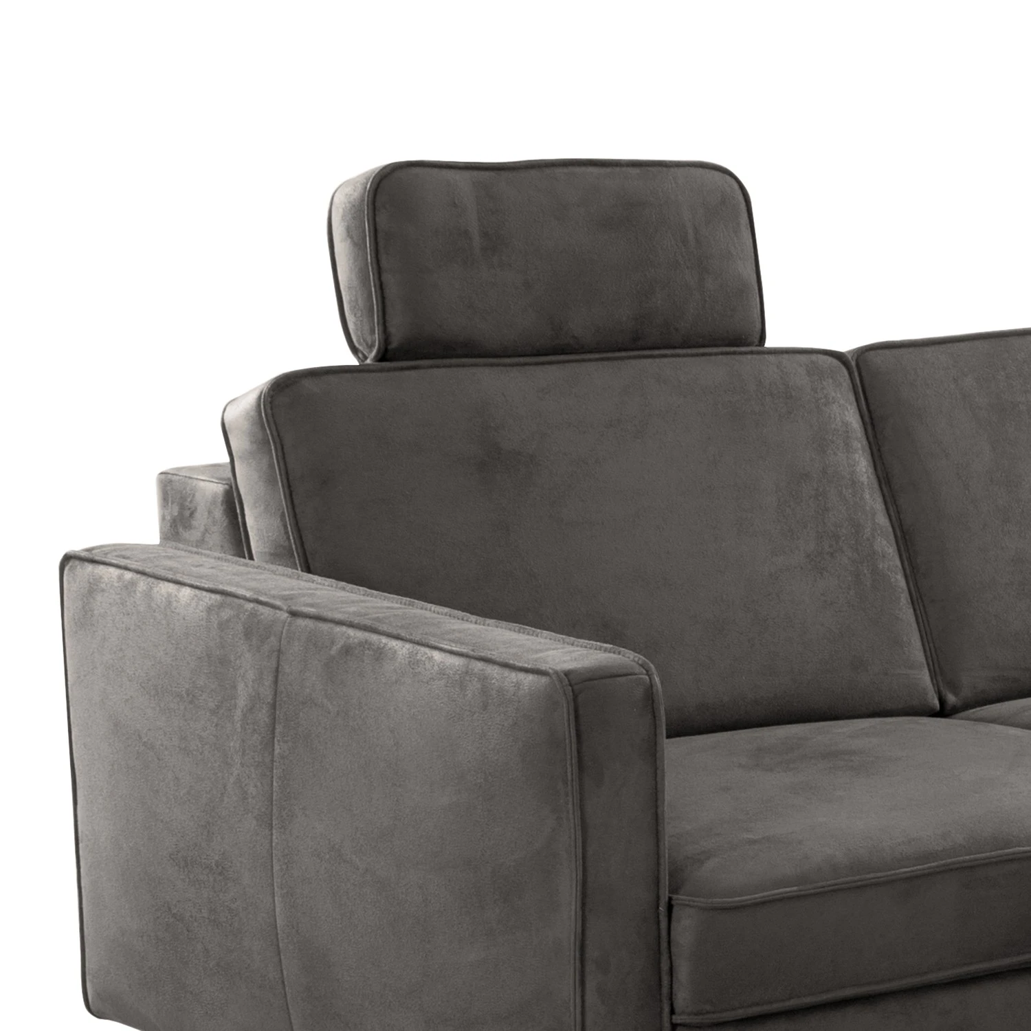 Eckosfoa Godow I - Microfaser Flavie: Grau - Ottomane davorstehend rechts 6 Eckosfoa Godow I - Microfaser Flavie: Grau - Ottomane davorstehend rechts – Bild 6