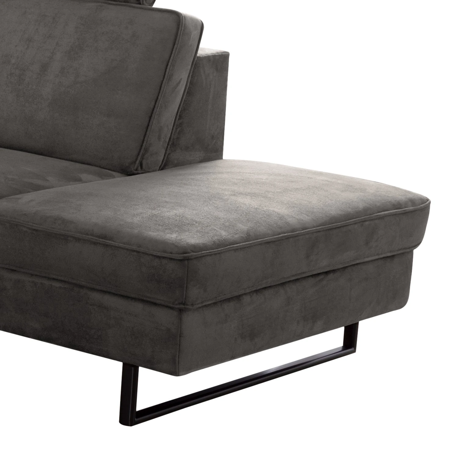 Eckosfoa Godow I - Microfaser Flavie: Grau - Ottomane davorstehend rechts 7 Eckosfoa Godow I - Microfaser Flavie: Grau - Ottomane davorstehend rechts – Bild 7