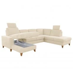 Loftscape Wohnlandschaft Gothem - Webstoff Palila: Creme - Ottomane davorstehend rechts - Mit Schlaffunktion -Wohnzimmermöbel boutique en ligne 1000317140 220120 11560301254 DETAILS P000000001000317140