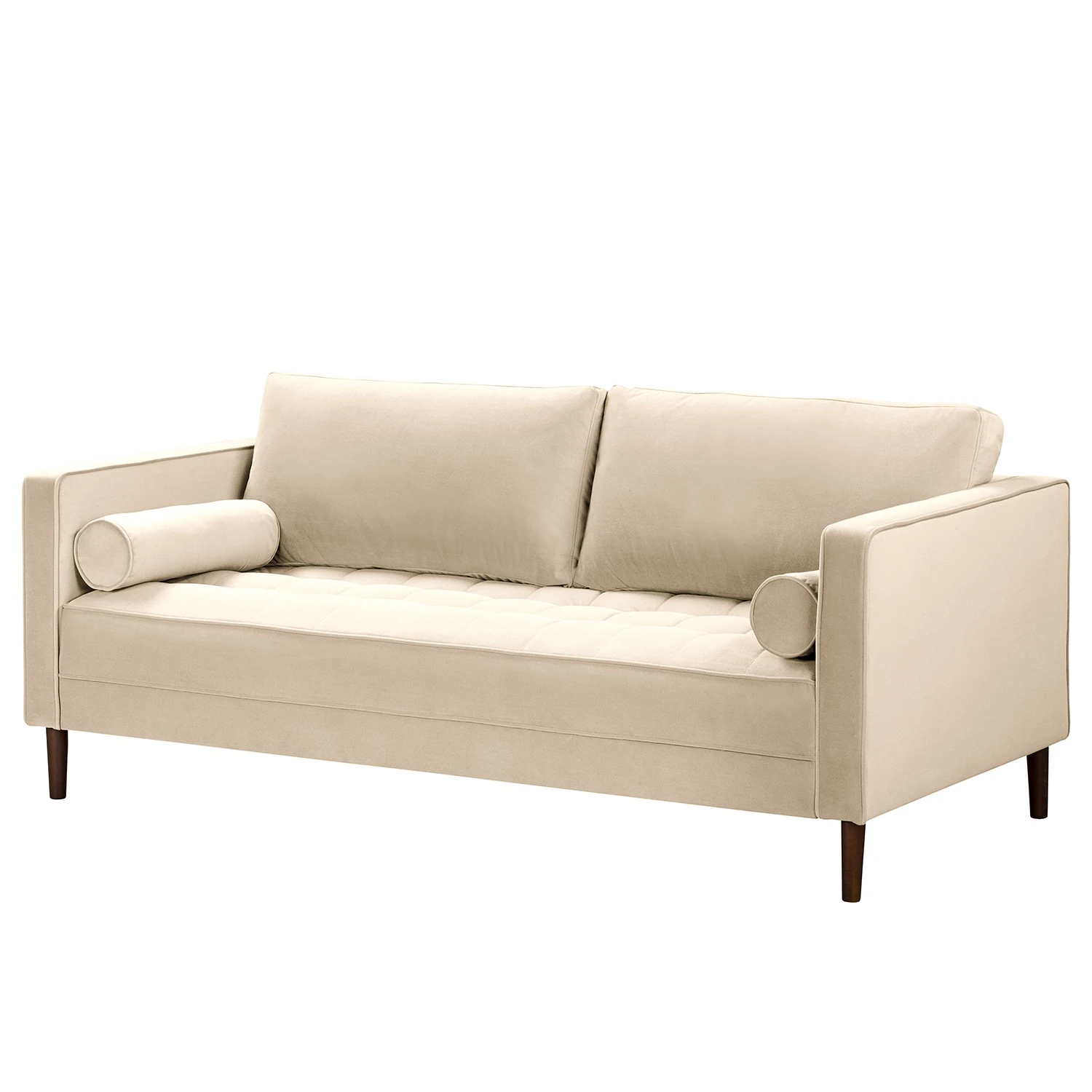 Norrwood Sofa Lobbes (3-Sitzer) - Samt Vaia: Creme 1 Norrwood Sofa Lobbes (3-Sitzer) - Samt Vaia: Creme