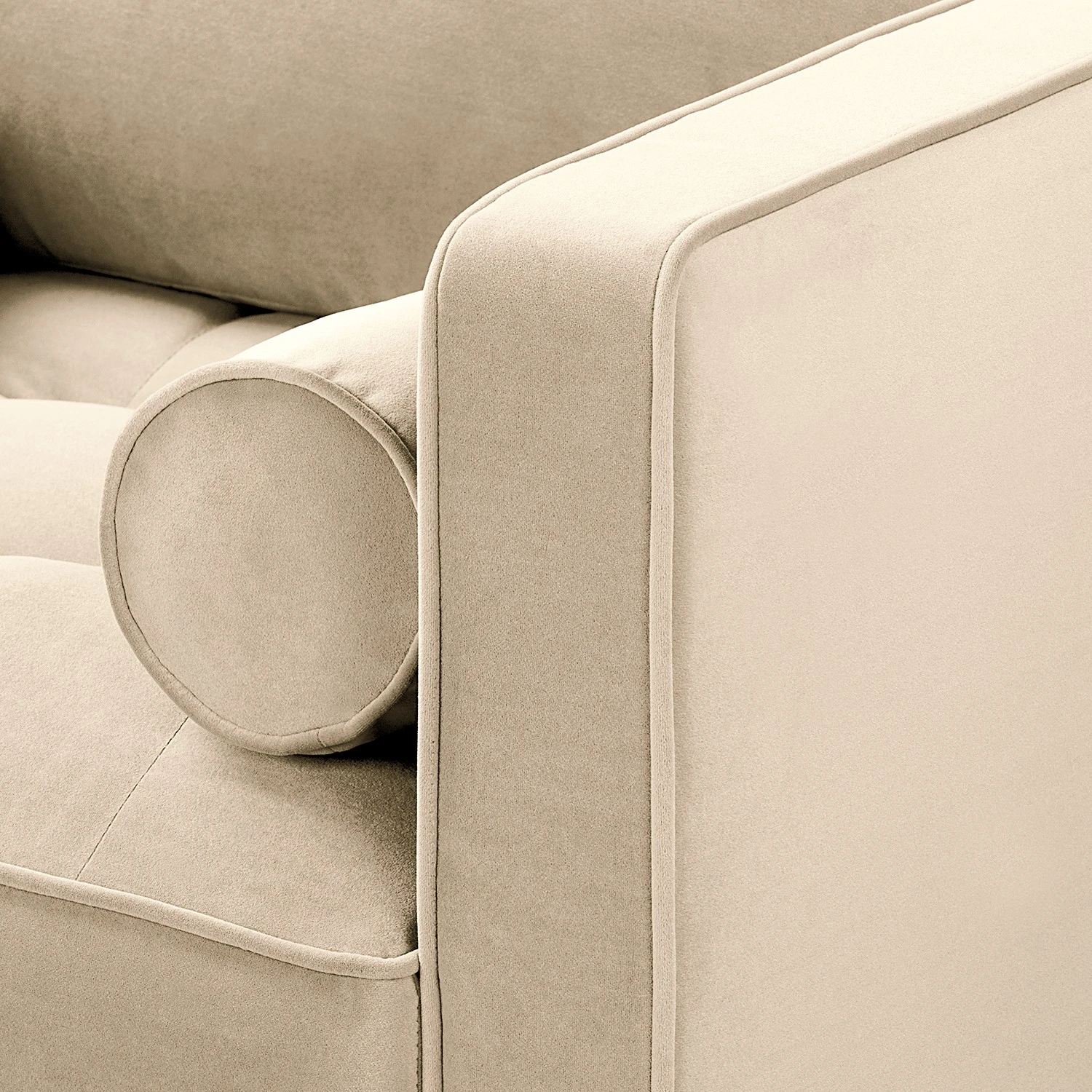 Norrwood Sofa Lobbes (3-Sitzer) - Samt Vaia: Creme 7 Norrwood Sofa Lobbes (3-Sitzer) - Samt Vaia: Creme – Bild 7