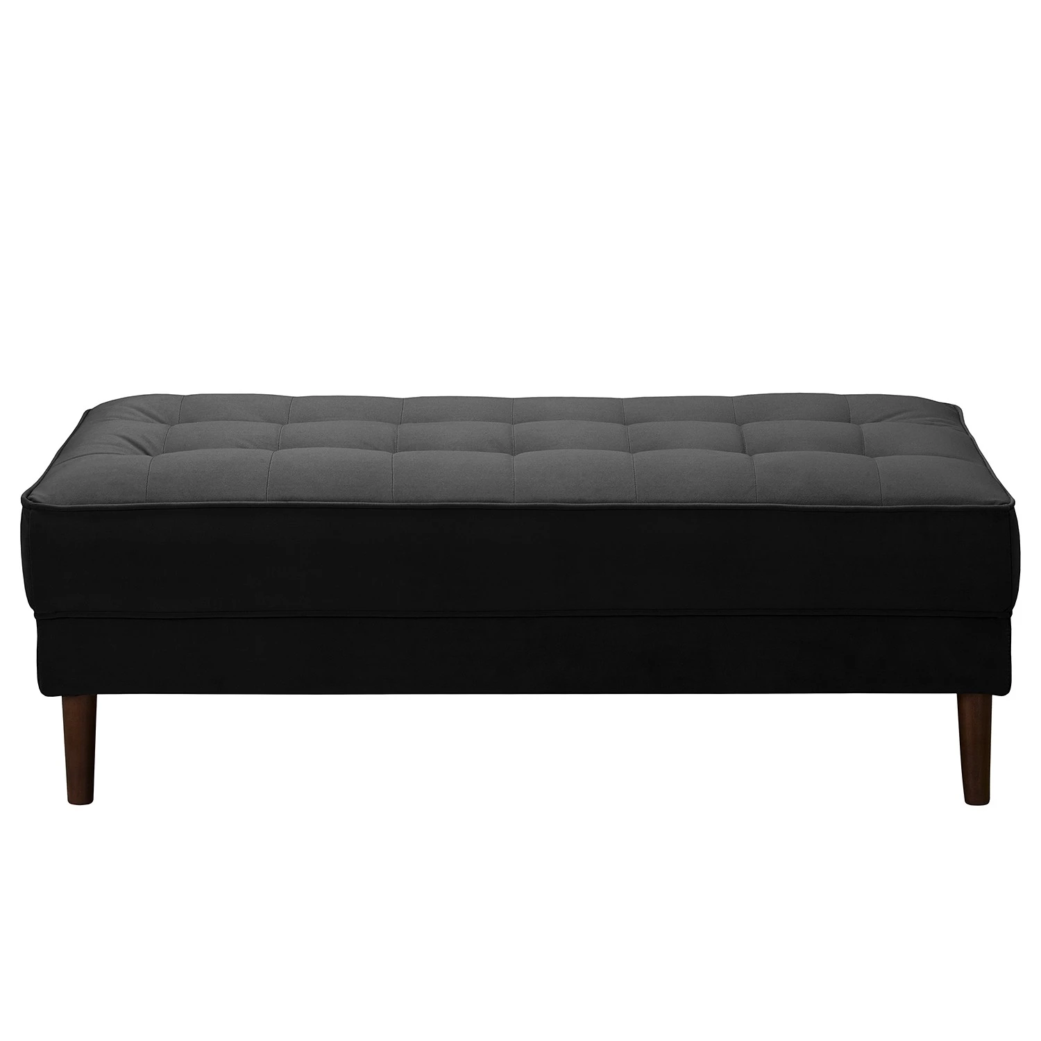 Norrwood Polsterhocker Lobbes - Samt Vaia: Schwarz 2 Norrwood Polsterhocker Lobbes - Samt Vaia: Schwarz – Bild 2