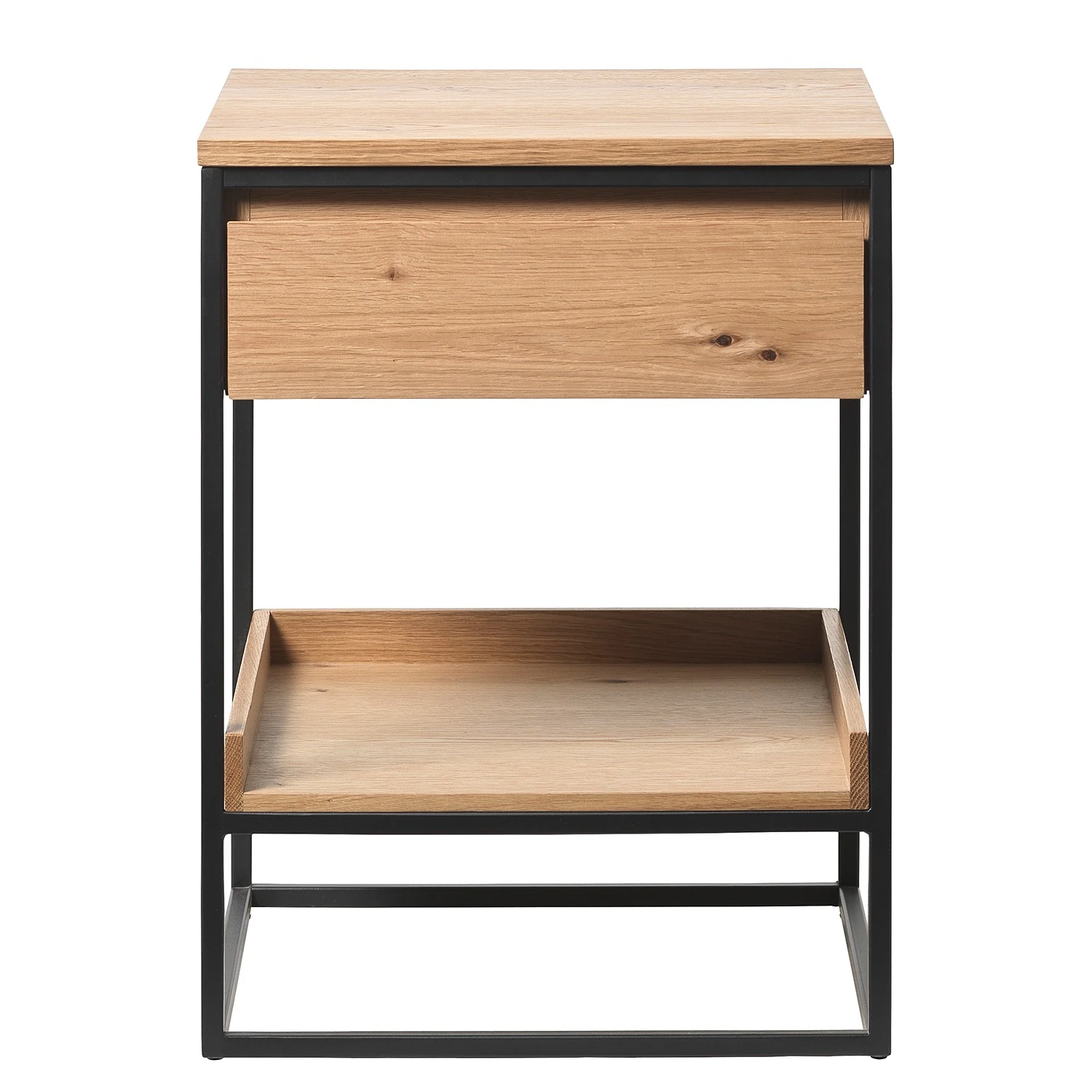 Red Living Beistelltisch Ratho II - Echtholzfurnier / Metall - Eiche / Schwarz 3 Red Living Beistelltisch Ratho II - Echtholzfurnier / Metall - Eiche / Schwarz – Bild 3