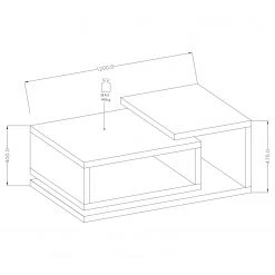 Loftscape Couchtisch Littor - Eiche Dekor / Anthrazit -Wohnzimmermöbel boutique en ligne 1000327451 220125 134130000500 SKETCH DETAILS P000000001000327451 sketch