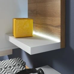 Loftscape Wohnwand Littor (3-teilig) - inkl. Beleuchtung - Weiß / Eiche Grandson Dekor -Wohnzimmermöbel boutique en ligne 1000327454 220125 13413300071 DETAILS P000000001000327454