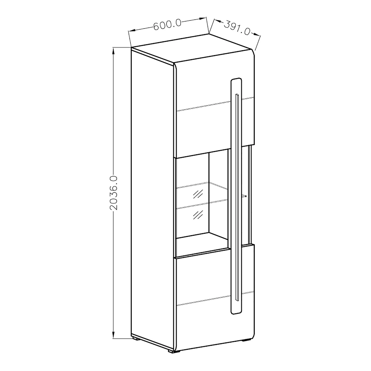 Loftscape Wohnwand Tyfta II (4-teilig) - Hochglanz Weiß 10 Loftscape Wohnwand Tyfta II (4-teilig) - Hochglanz Weiß – Bild 10