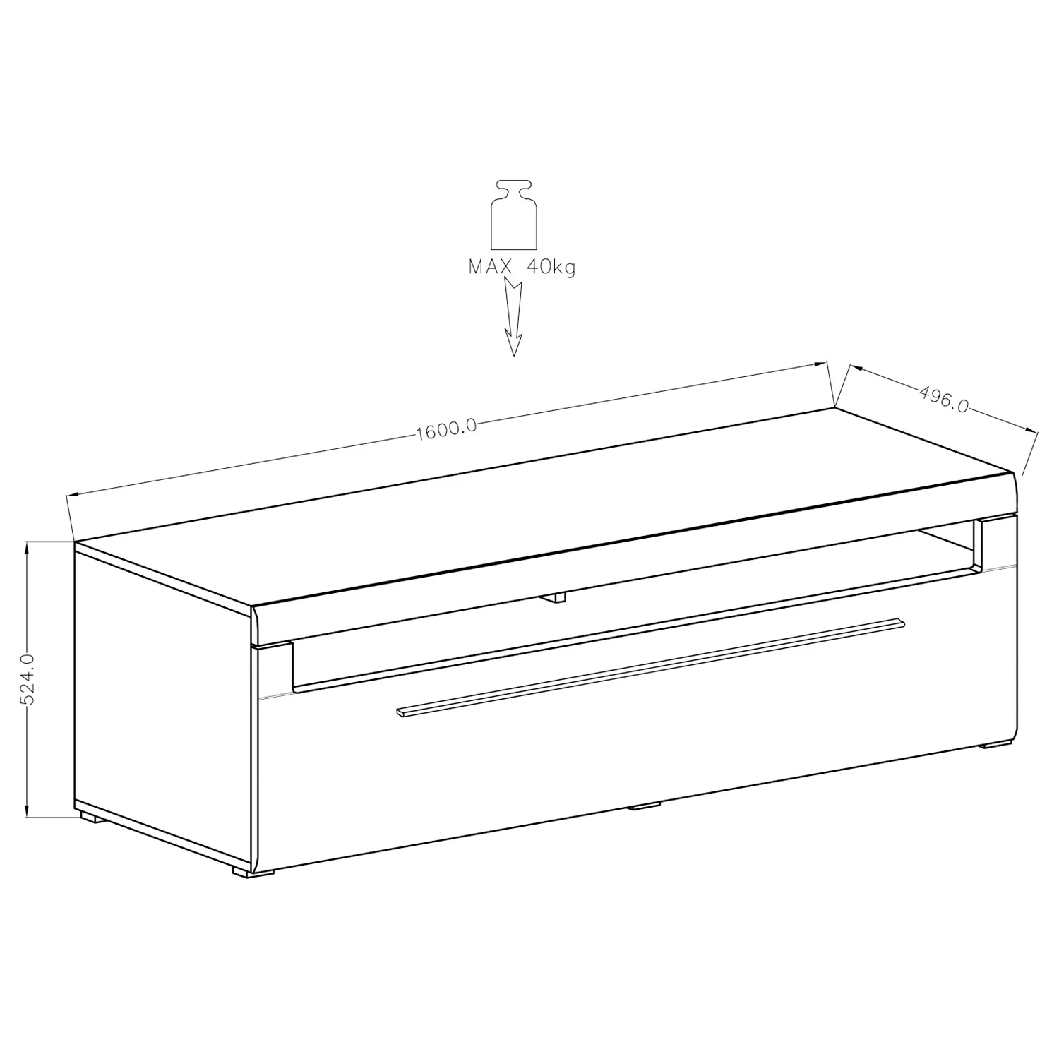 Loftscape Wohnwand Tyfta II (4-teilig) - Hochglanz Weiß 11 Loftscape Wohnwand Tyfta II (4-teilig) - Hochglanz Weiß – Bild 11
