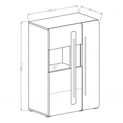 Loftscape Wohnwand Tyfta I (4-teilig) - Eiche Grandson Dekor -Wohnzimmermöbel boutique en ligne 1000327457 220125 13413500502 SKETCH DETAILS P000000001000327457 sketch 1