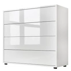 Loftscape Kommode Miltach I - Hochglanz Weiß / Matt Weiß