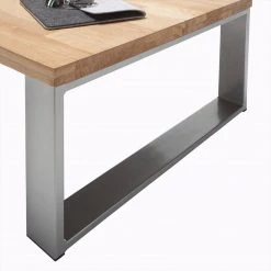 Naturoo Couchtisch Purros - Eiche massiv / Stahl - Eiche / Silber -Wohnzimmermöbel boutique en ligne 1000329288 220209 125413000040 DETAILS P000000001000329288