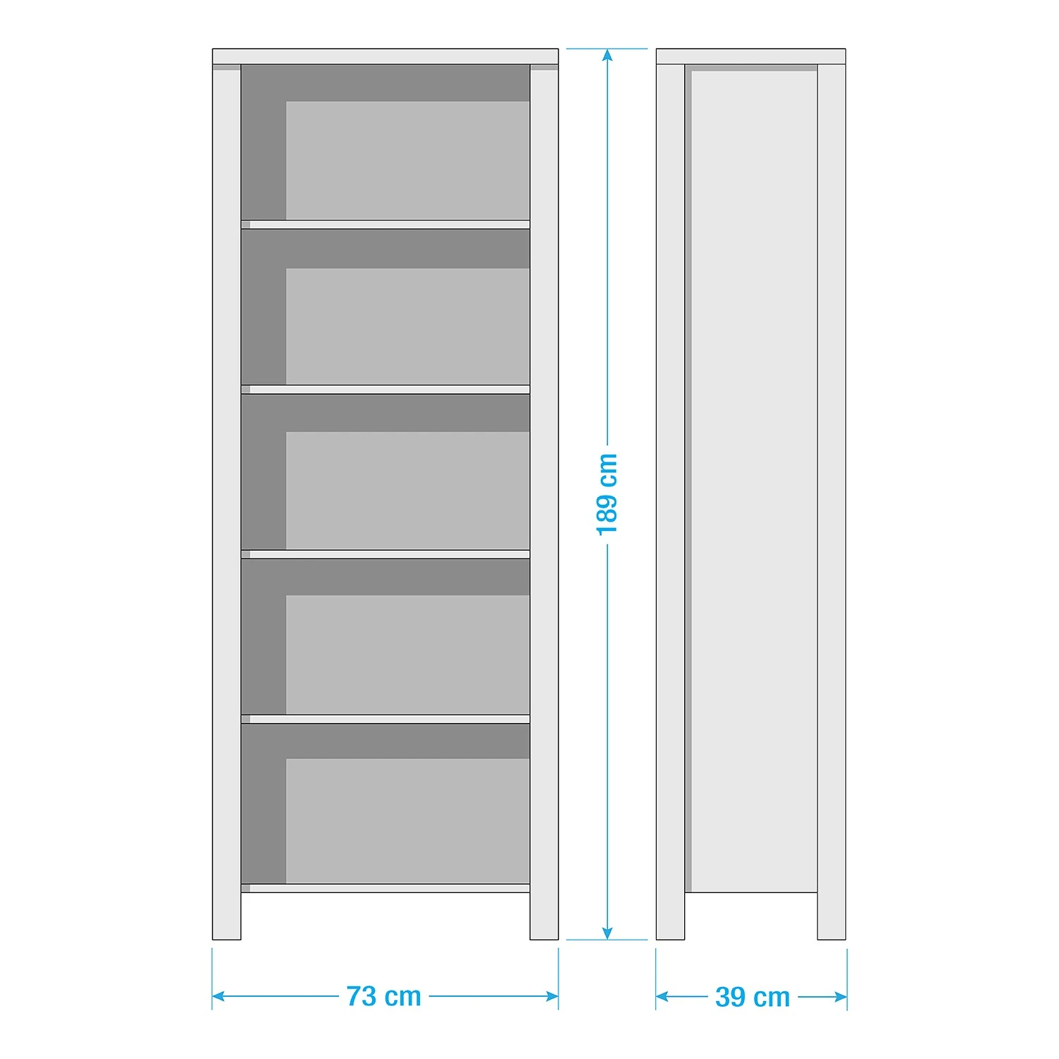 Red Living Regal Zagora - Asteiche Dekor / Schwarz 4 Red Living Regal Zagora - Asteiche Dekor / Schwarz – Bild 4