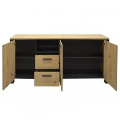 Red Living Sideboard Zagora - Asteiche Dekor / Schwarz -Wohnzimmermöbel boutique en ligne 1000329410 220203 15484200040 DETAILS P000000001000329410