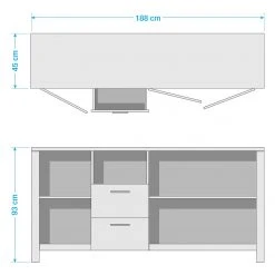 Red Living Sideboard Zagora - Asteiche Dekor / Schwarz -Wohnzimmermöbel boutique en ligne 1000329410 220203 154843000500 SKETCH DETAILS P000000001000329410 sketch