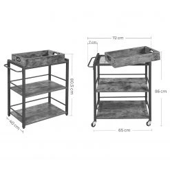 Red Living Servierwagen Leesville - Braun / Schwarz 11 Red Living Servierwagen Leesville - Braun / Schwarz -Wohnzimmermöbel boutique en ligne 1000329438 220203 16160200500 SKETCH DETAILS P000000001000329438 sketch