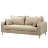 Norrwood Sofa Nante (3-Sitzer) - Microfaser Enza: Creme