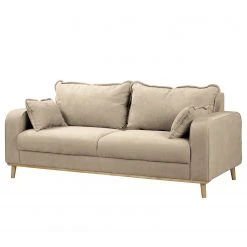 Norrwood Sofa Nante (3-Sitzer) - Microfaser Enza: Creme