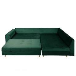 Norrwood Ecksofa Meyford - Samt Ravi: Antikgrün - Ottomane davorstehend rechts - Mit Hocker -Wohnzimmermöbel boutique en ligne 1000330133 220304 040 DETAILS P000000001000330133