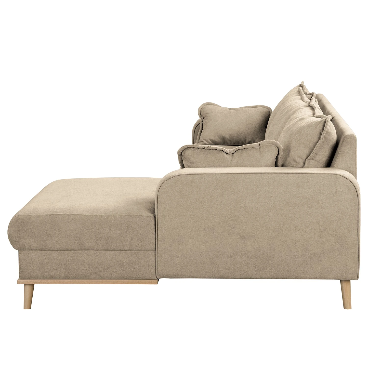 Norrwood Ecksofa Nante - Microfaser Enza: Creme - Ottomane davorstehend rechts 5 Norrwood Ecksofa Nante - Microfaser Enza: Creme - Ottomane davorstehend rechts – Bild 5