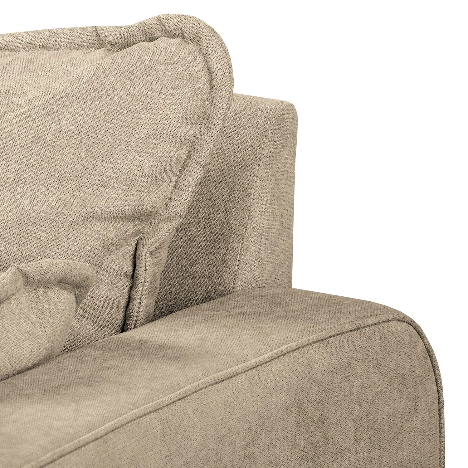 Norrwood Ecksofa Nante - Microfaser Enza: Creme - Ottomane davorstehend rechts 7 Norrwood Ecksofa Nante - Microfaser Enza: Creme - Ottomane davorstehend rechts – Bild 7