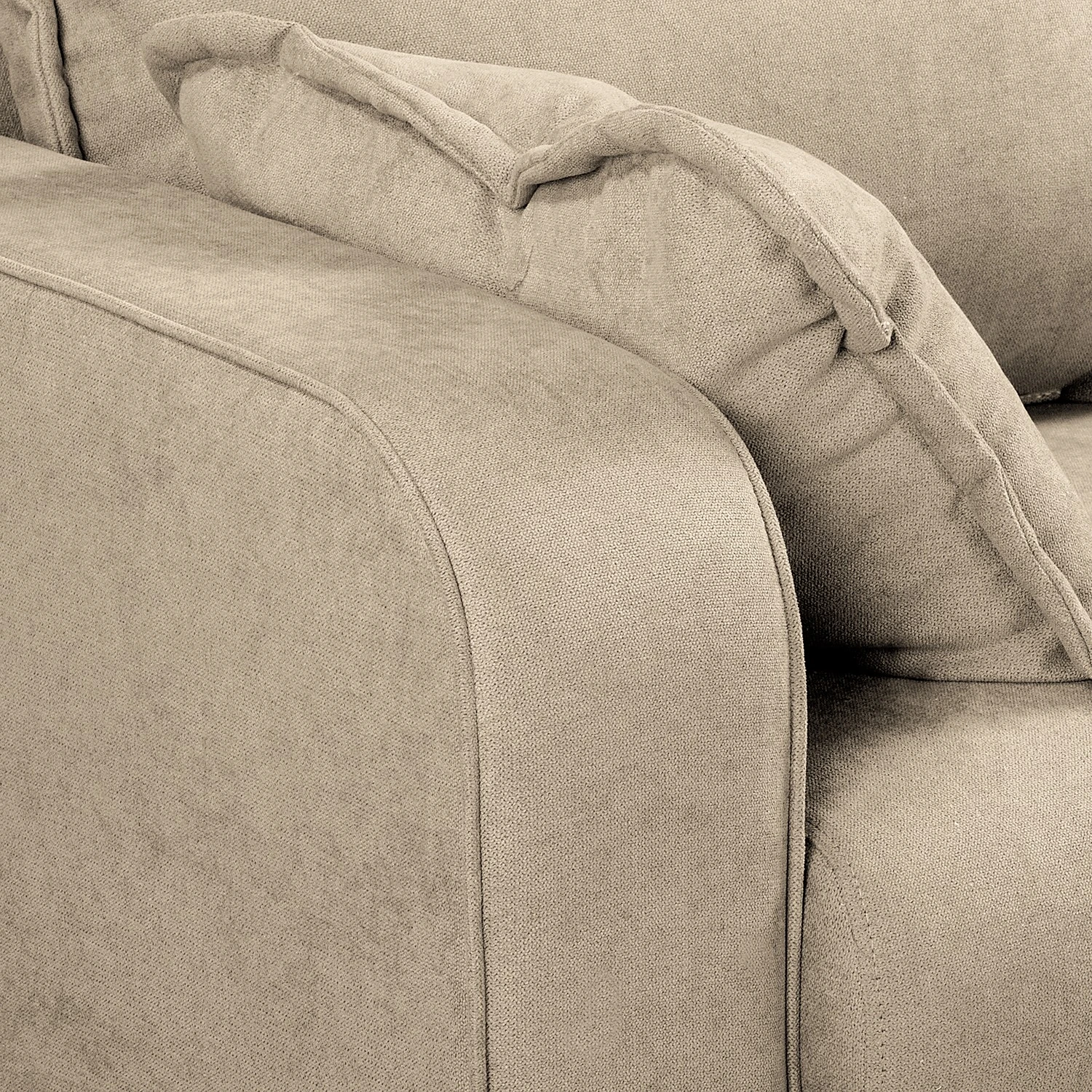 Norrwood Ecksofa Nante - Microfaser Enza: Creme - Ottomane davorstehend rechts 9 Norrwood Ecksofa Nante - Microfaser Enza: Creme - Ottomane davorstehend rechts – Bild 9