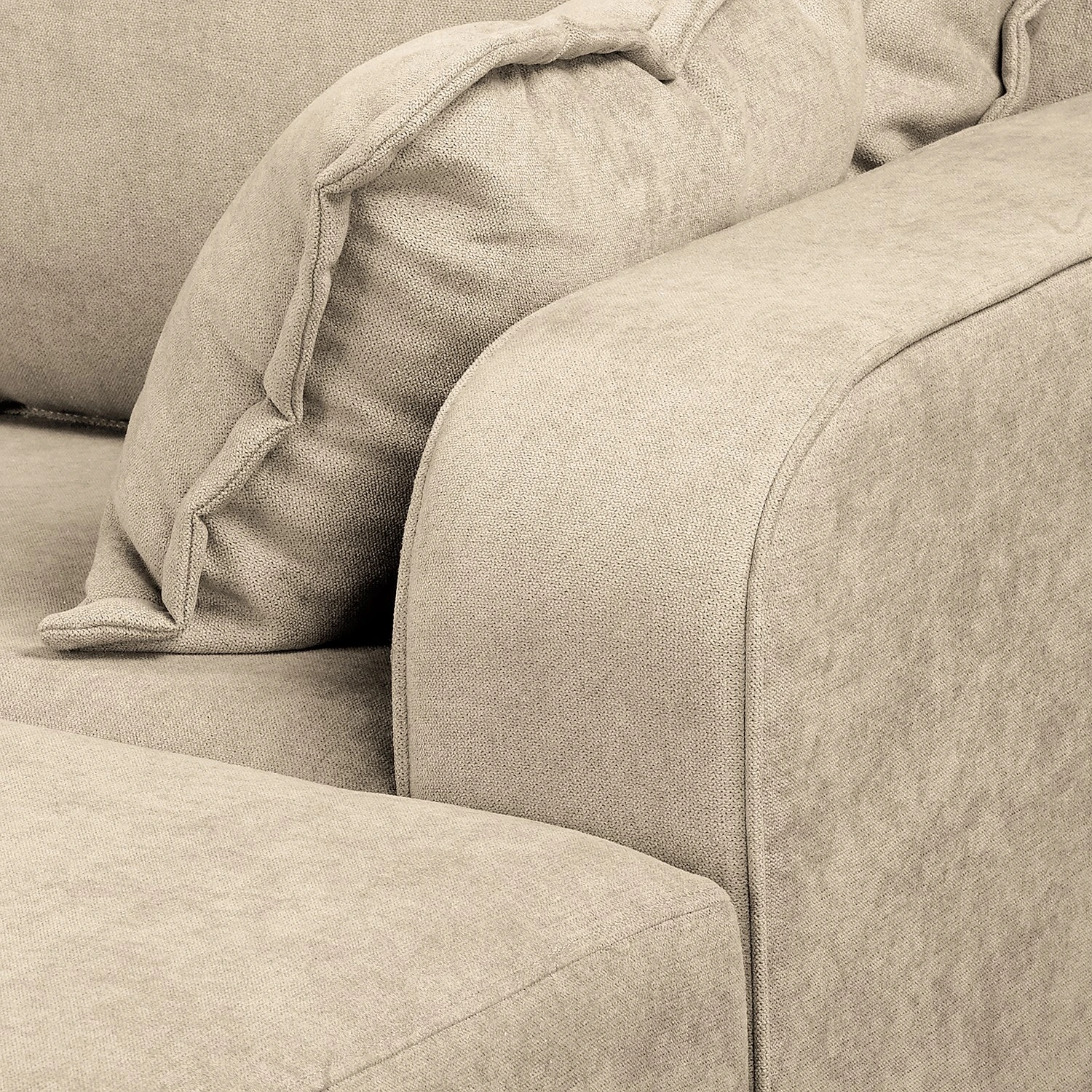 Norrwood Ecksofa Nante - Microfaser Enza: Creme - Ottomane davorstehend rechts 10 Norrwood Ecksofa Nante - Microfaser Enza: Creme - Ottomane davorstehend rechts – Bild 10