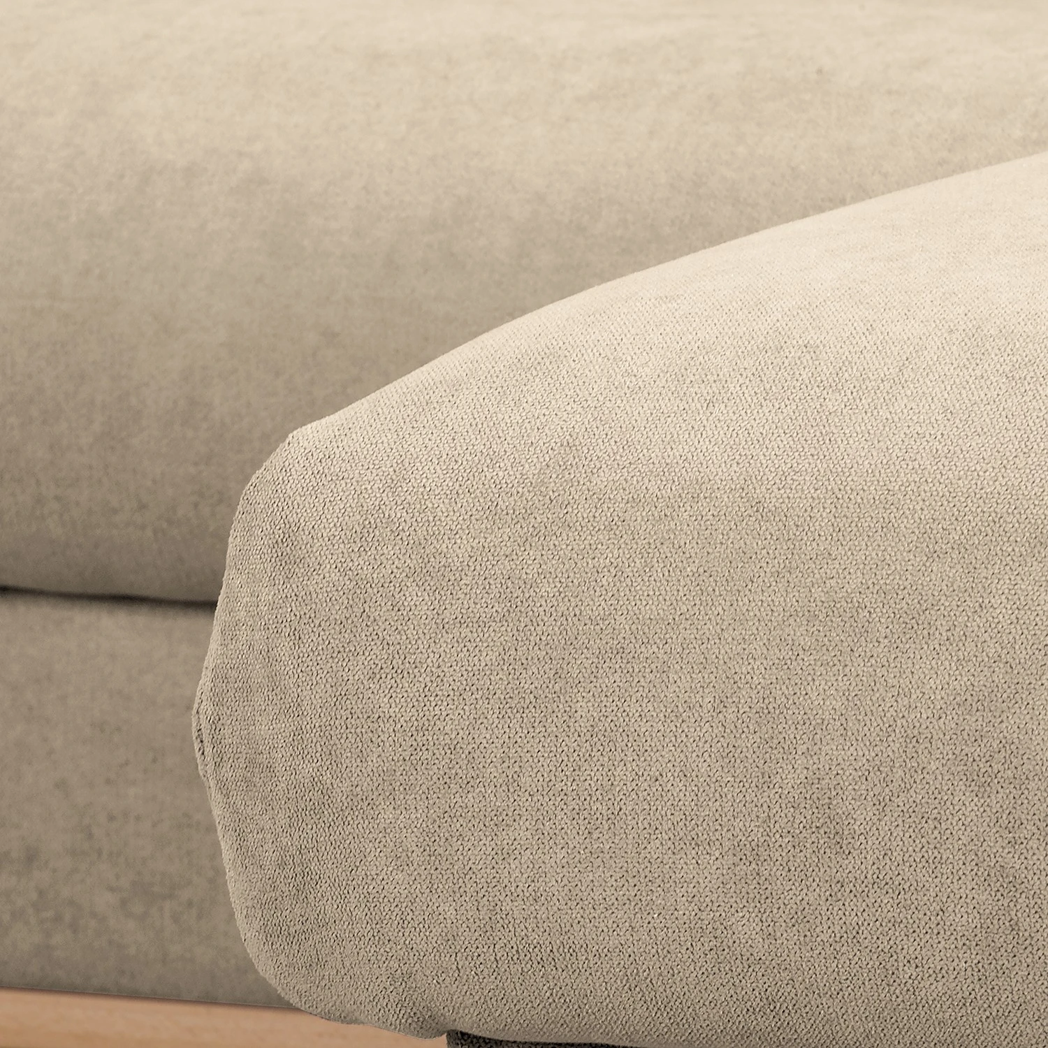 Norrwood Ecksofa Nante - Microfaser Enza: Creme - Ottomane davorstehend rechts 13 Norrwood Ecksofa Nante - Microfaser Enza: Creme - Ottomane davorstehend rechts – Bild 13