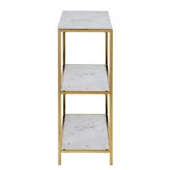 Fredriks Regal Katori II - Glas / Metall - Marmor Weiß Dekor / Gold -Wohnzimmermöbel boutique en ligne 1000330565 220208 14503000040 DETAILS P000000001000330565