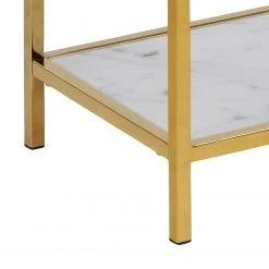 Fredriks Regal Katori II - Glas / Metall - Marmor Weiß Dekor / Gold -Wohnzimmermöbel boutique en ligne 1000330565 220208 14503100070 DETAILS P000000001000330565