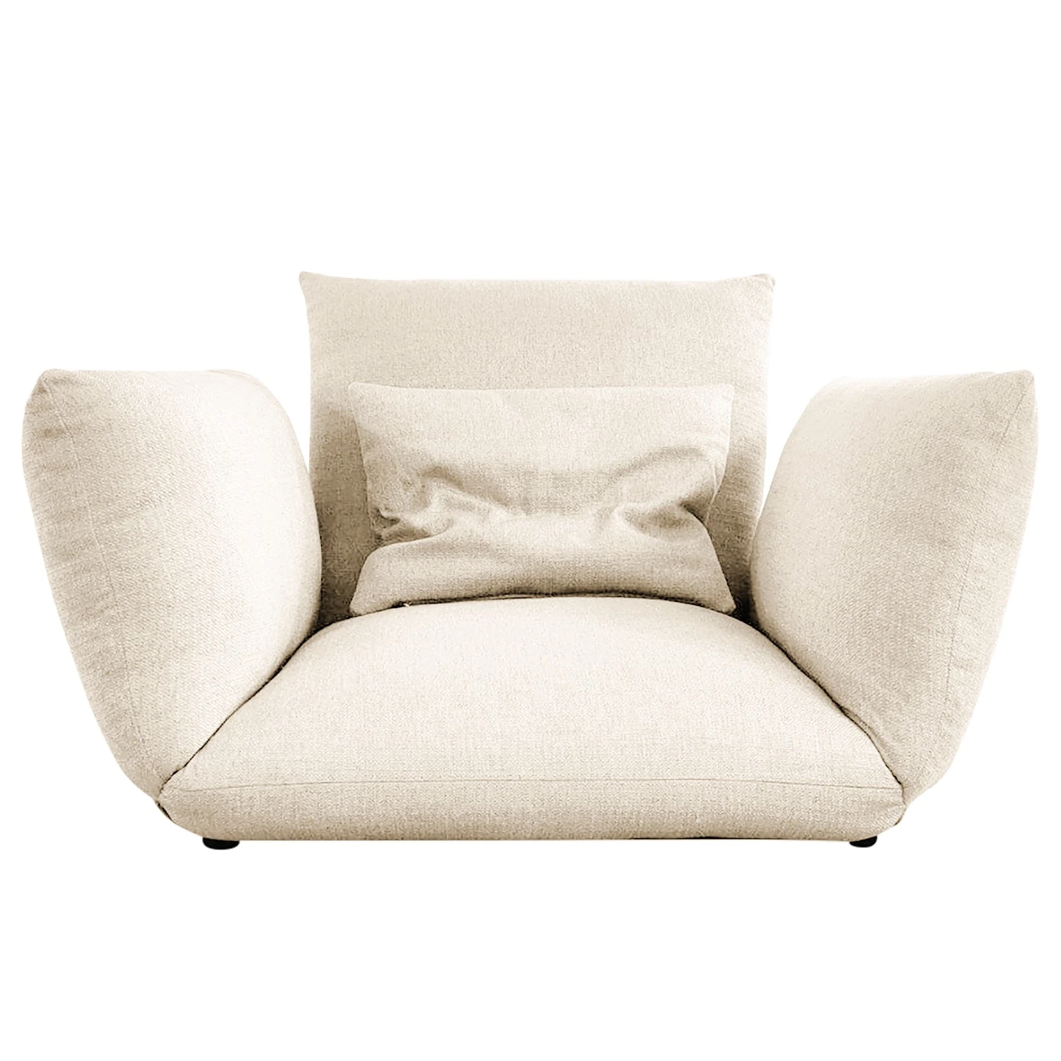 Loftscape XL Sessel Olympus - Webstoff Polly: Hochglanz Beige 4 Loftscape XL Sessel Olympus - Webstoff Polly: Hochglanz Beige – Bild 4