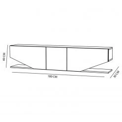 Loftscape TV-Lowboard Jalenas - Weiß -Wohnzimmermöbel boutique en ligne 1000333626 220302 500 SKETCH DETAILS P000000001000333626 sketch