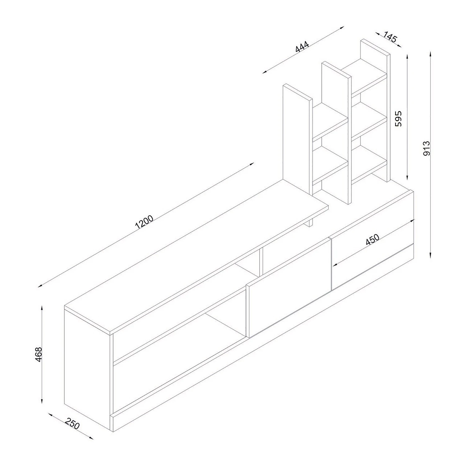 Loftscape Wohnkombination Eichstätt - Weiß 6 Loftscape Wohnkombination Eichstätt - Weiß – Bild 6