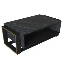 Loftscape Couchtisch Board Luca - Marmor Schwarz Dekor / Gold -Wohnzimmermöbel boutique en ligne 1000333647 220302 032 DETAILS P000000001000333647