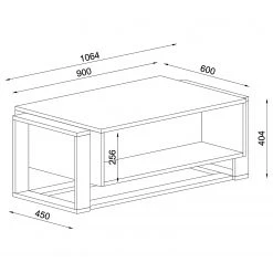 Loftscape Couchtisch Board Luca - Marmor Schwarz Dekor / Gold -Wohnzimmermöbel boutique en ligne 1000333647 220302 500 SKETCH DETAILS P000000001000333647 sketch