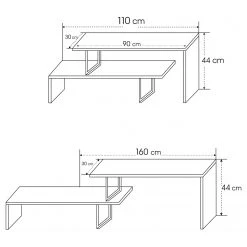Loftscape TV-Rack Okola - Anthrazit -Wohnzimmermöbel boutique en ligne 1000333649 220302 501 SKETCH DETAILS P000000001000333649 sketch