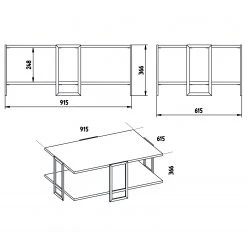 Loftscape Couchtisch Pisek - Marmor Weiß Dekor / Gold -Wohnzimmermöbel boutique en ligne 1000333657 220302 500 SKETCH DETAILS P000000001000333657 sketch