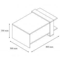Loftscape Couchtisch Fallbrook - Eiche Dekor / Anthrazit -Wohnzimmermöbel boutique en ligne 1000333660 220302 500 SKETCH DETAILS P000000001000333660 sketch