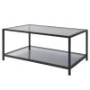 Loftscape Couchtisch Birdsville - Glas / Metall - Rauchgrau